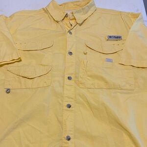 Columbia Sunlit Yellow Button-Up Shirt